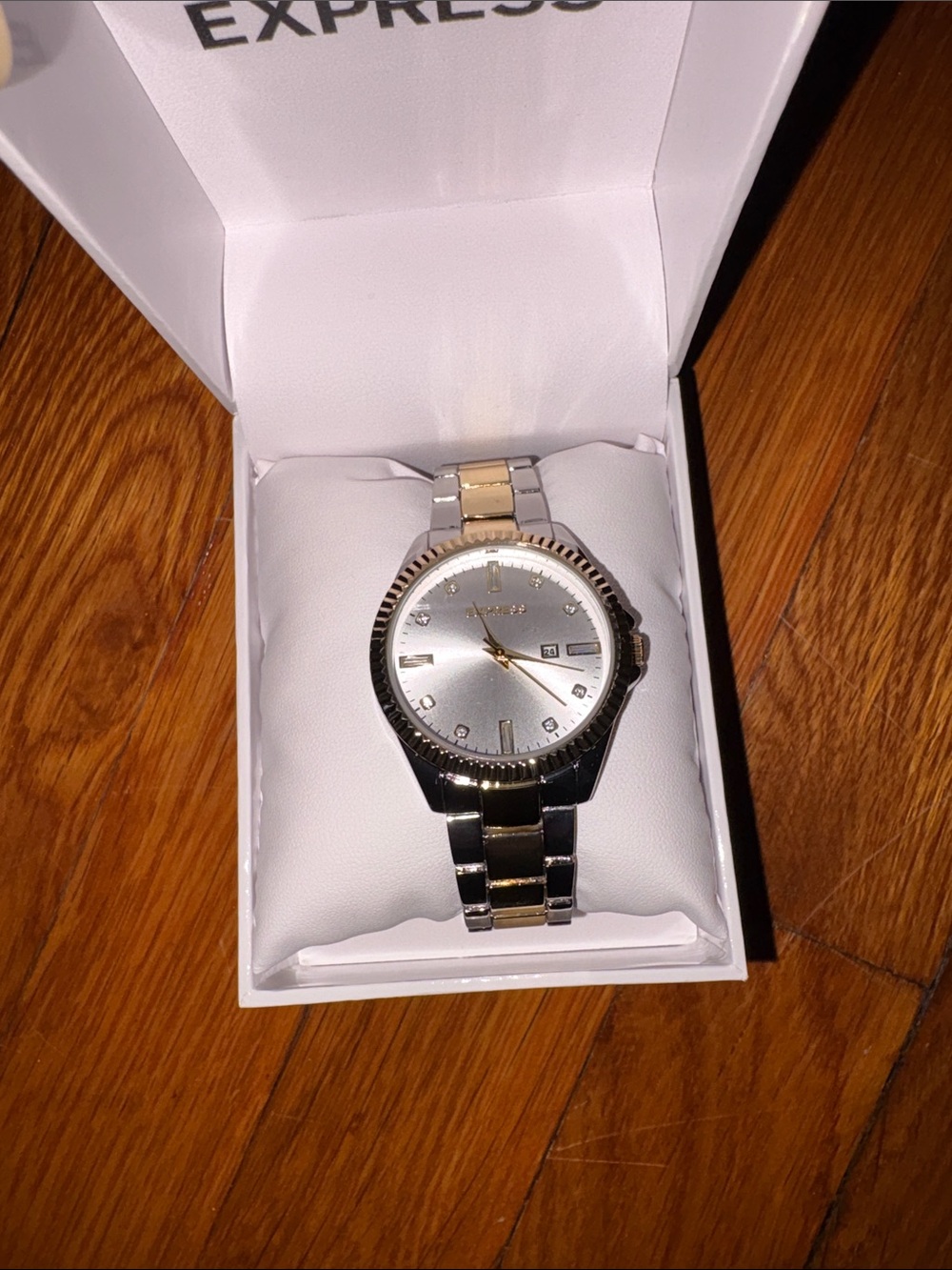 Express Two-Tone Silver and Gold women ’s Bracelet Watch